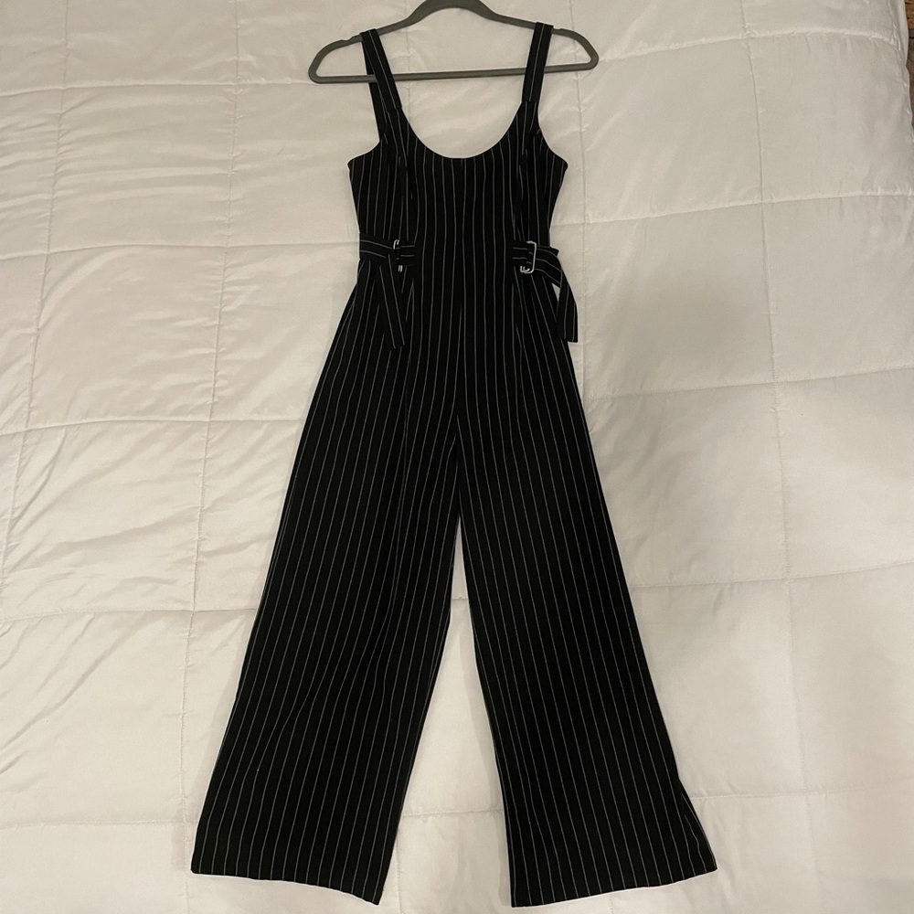 Black Striped Jumpsuit